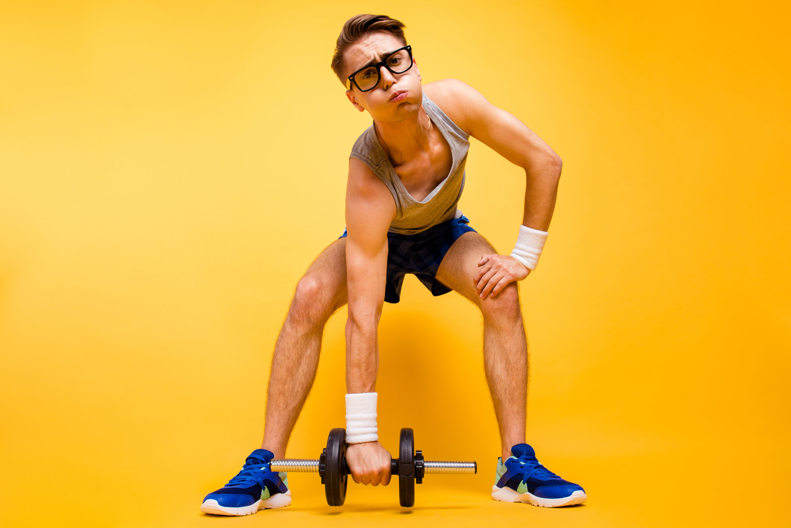 It's too hard for me Full length, legs, body, size portrait of - NinjaFitness